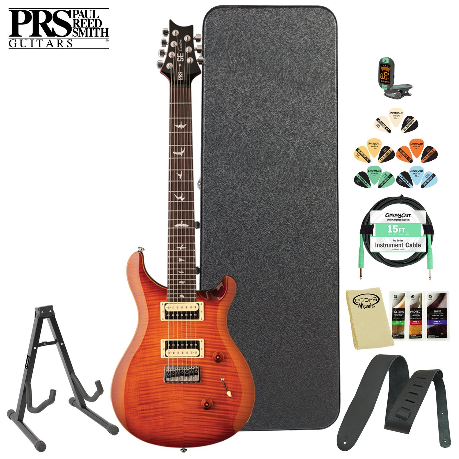 Paul Reed Smith SE Custom 24 7 String Guitar Kit w/ Accessories & Hard Case